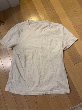 All Saints White Short Sleeve Pocket Tee